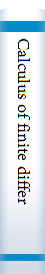 Calculus of finite differences
