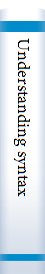 Understanding syntax