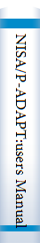 NISA/P-ADAPT:users Manual